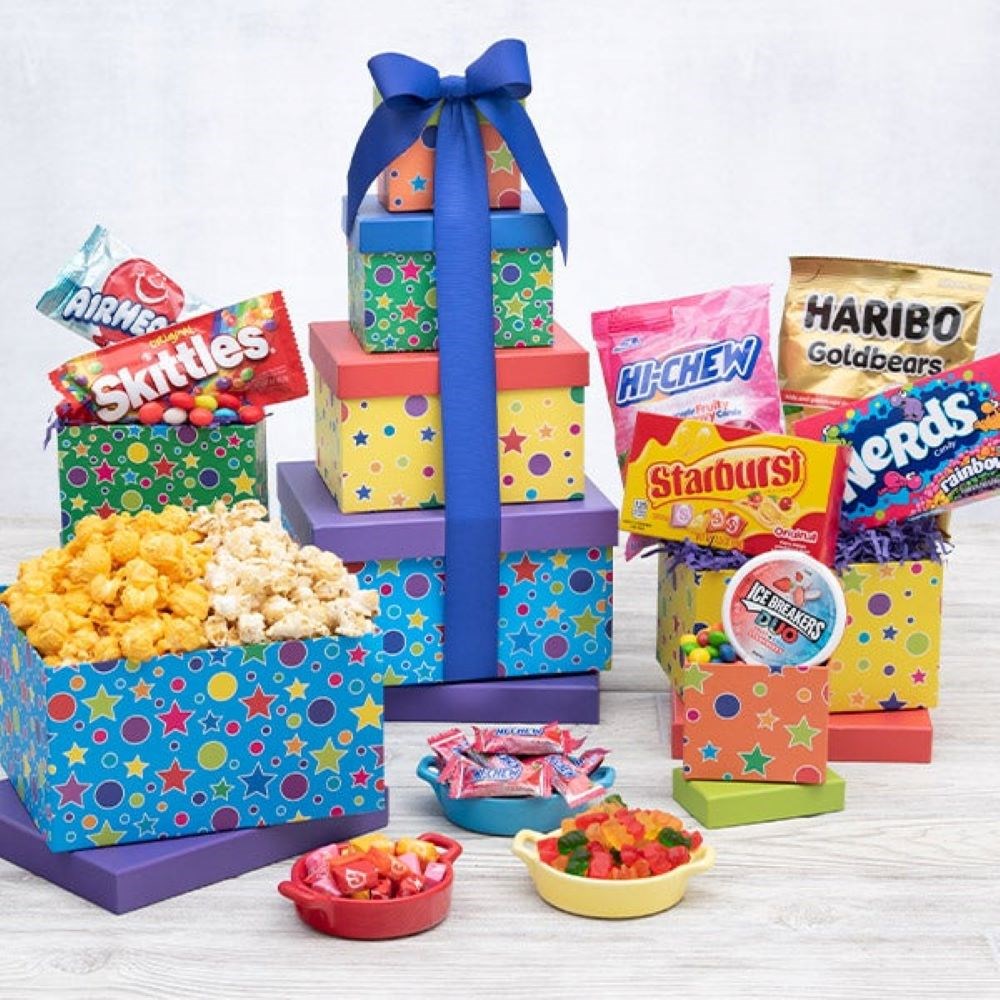 Happy Birthday Gift Tower GiftsForYouNow